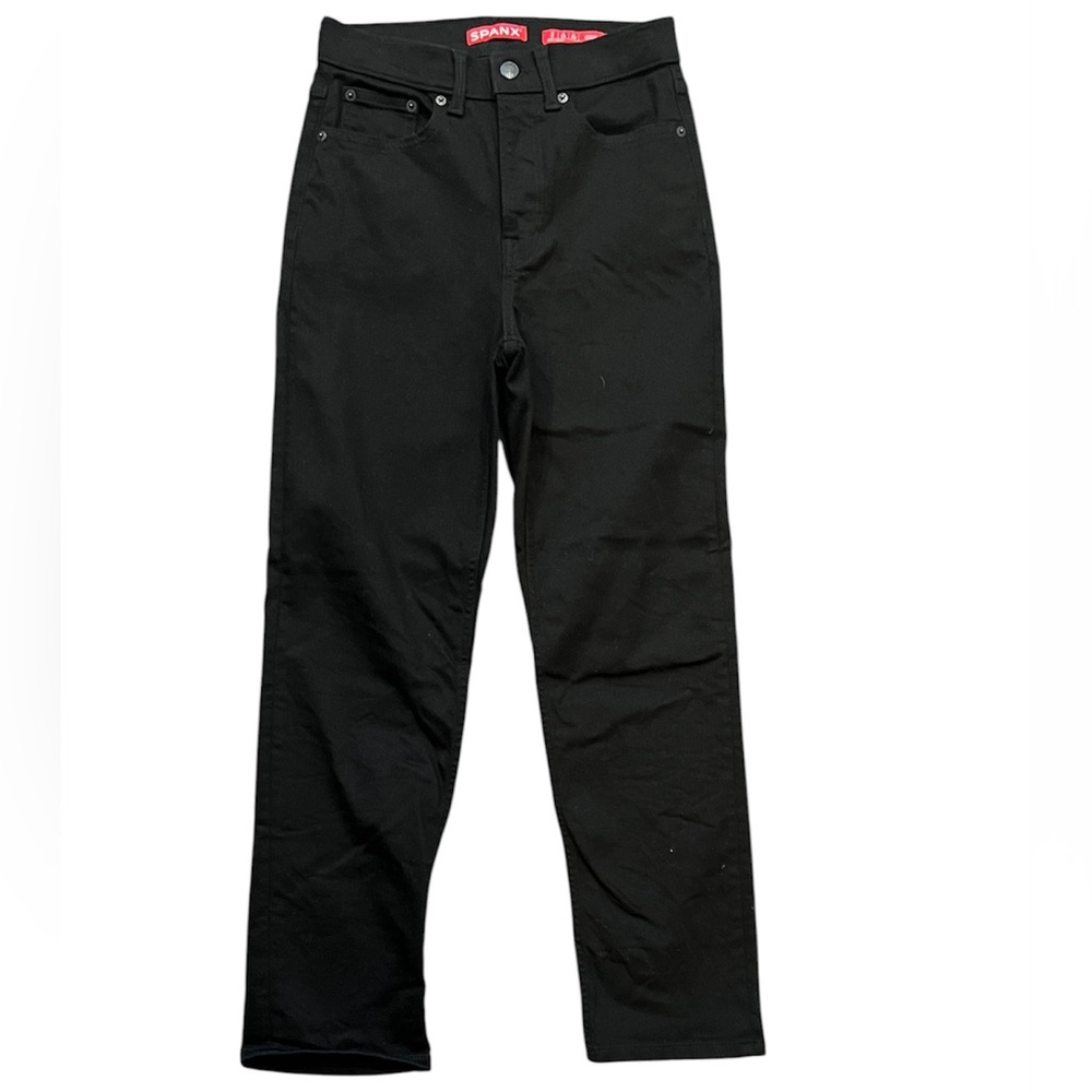 SPANX Women's Black Straight-Leg Jeans Size 6